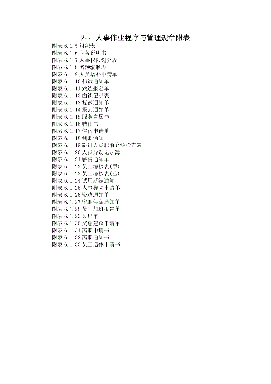 人事作业程序与管理附表.doc_第1页