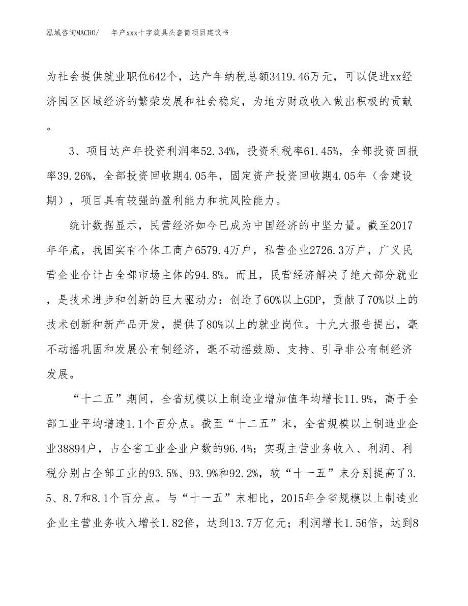 年产xxx十字旋具头套筒项目建议书(可编辑).docx_第5页