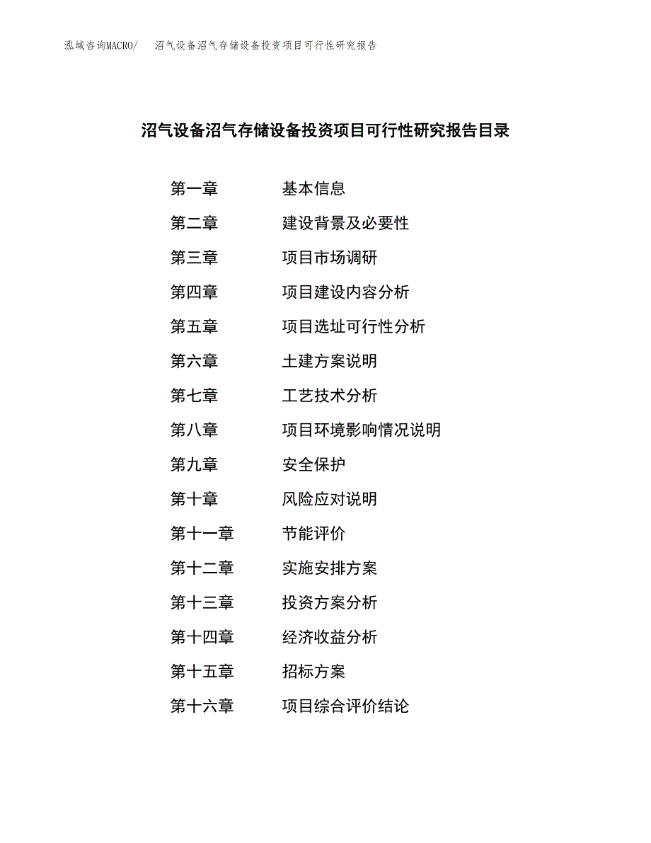 沼气设备沼气存储设备投资项目可行性研究报告(word可编辑).docx_第2页