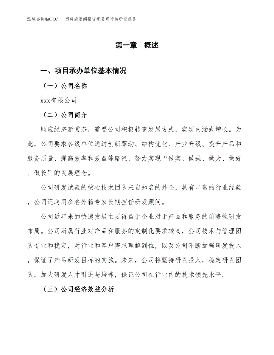 塑料旋塞阀投资项目可行性研究报告(word可编辑).docx_第3页