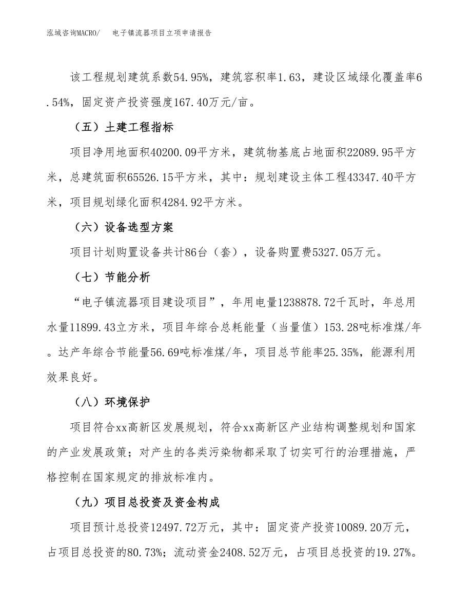 电子镇流器项目立项申请报告(word可编辑).docx_第5页