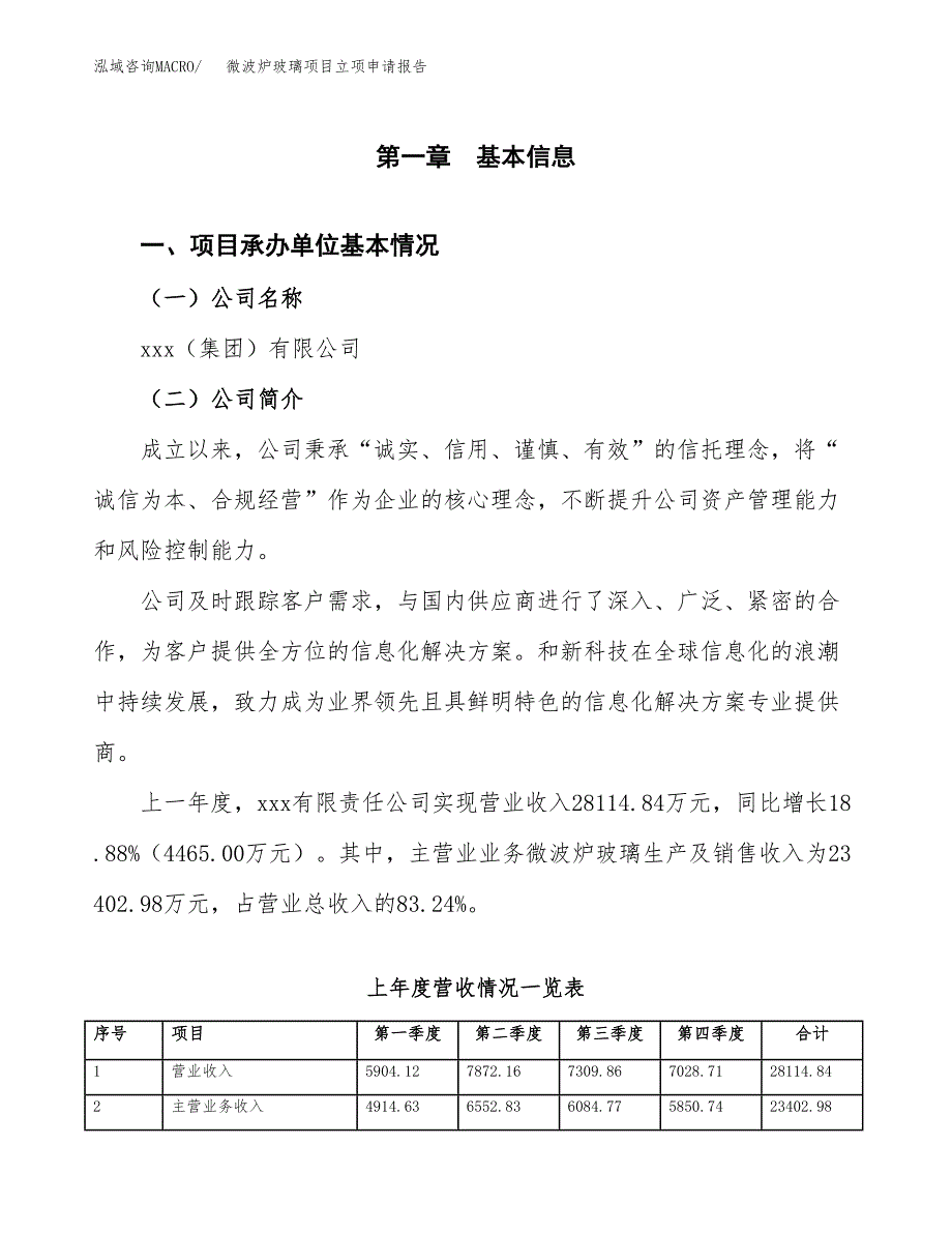 微波炉玻璃项目立项申请报告(word可编辑).docx_第2页