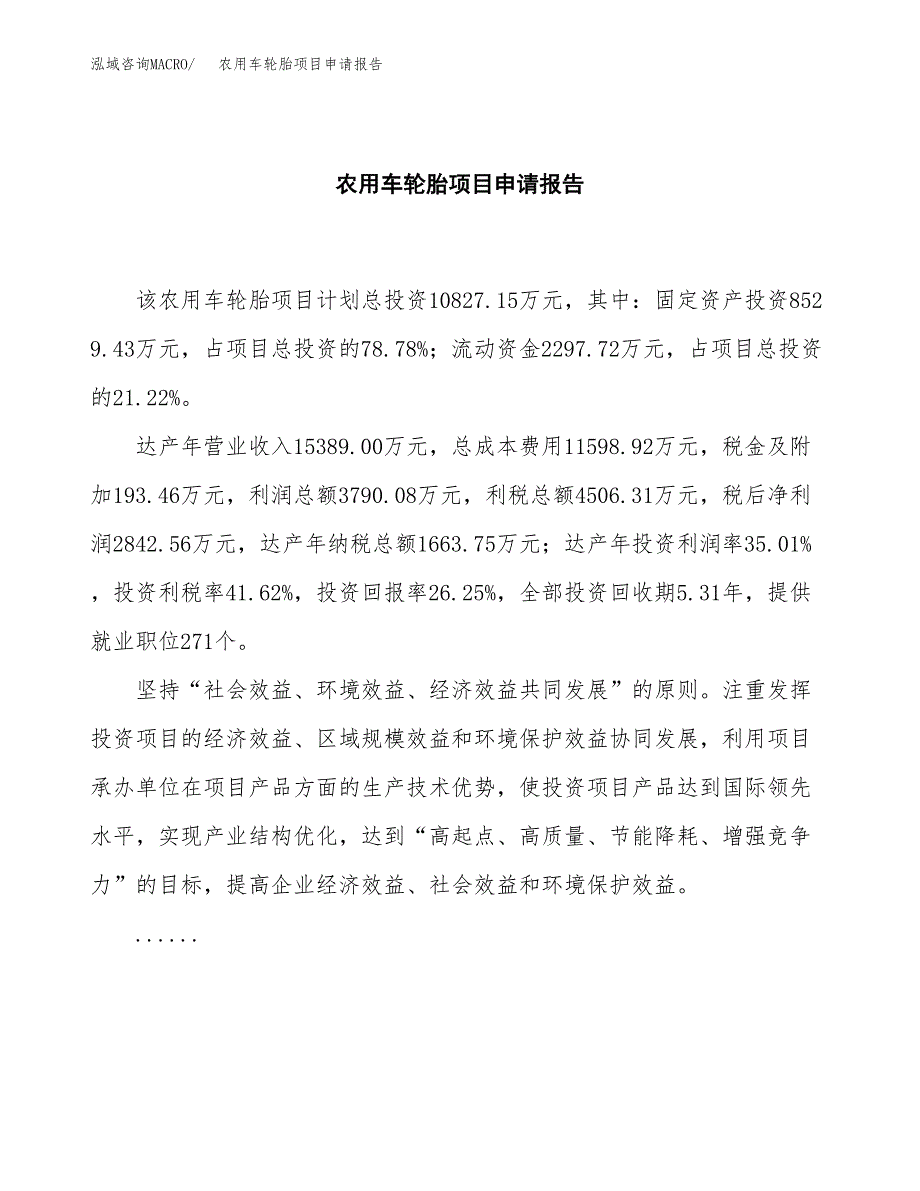 农用车轮胎项目申请报告(word可编辑).docx_第2页