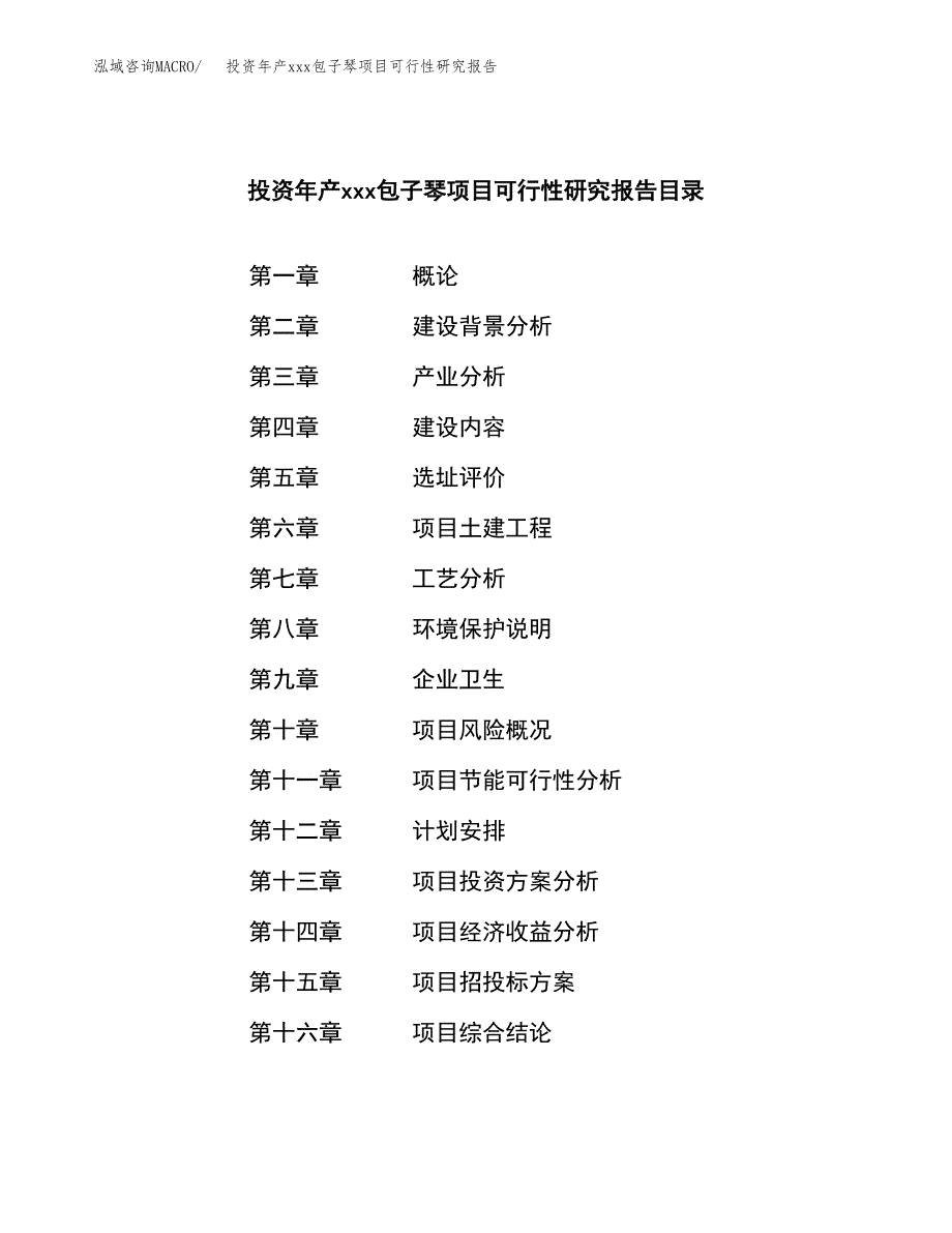 投资年产xxx包子琴项目可行性研究报告_第3页