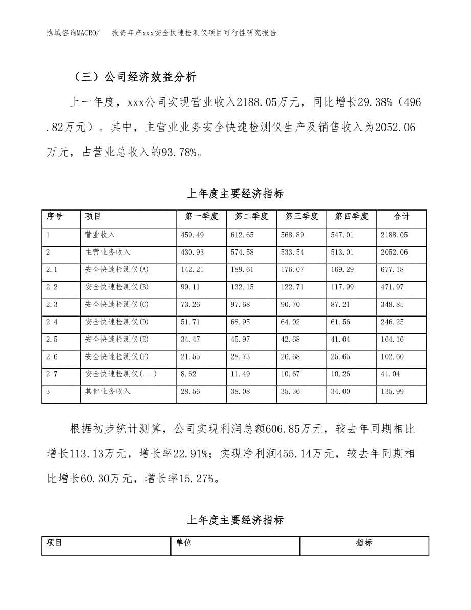 投资年产xxx安全快速检测仪项目可行性研究报告_第5页