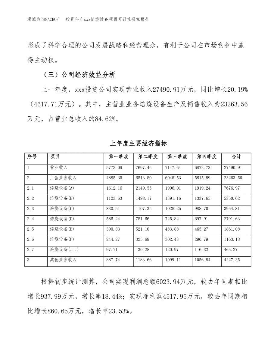 投资年产xxx焙烧设备项目可行性研究报告_第5页