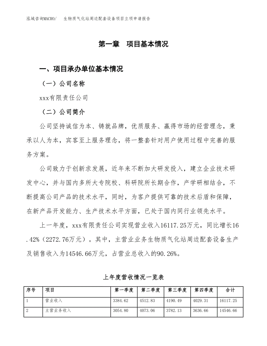 生物质气化站周边配套设备项目立项申请报告(word可编辑).docx_第2页