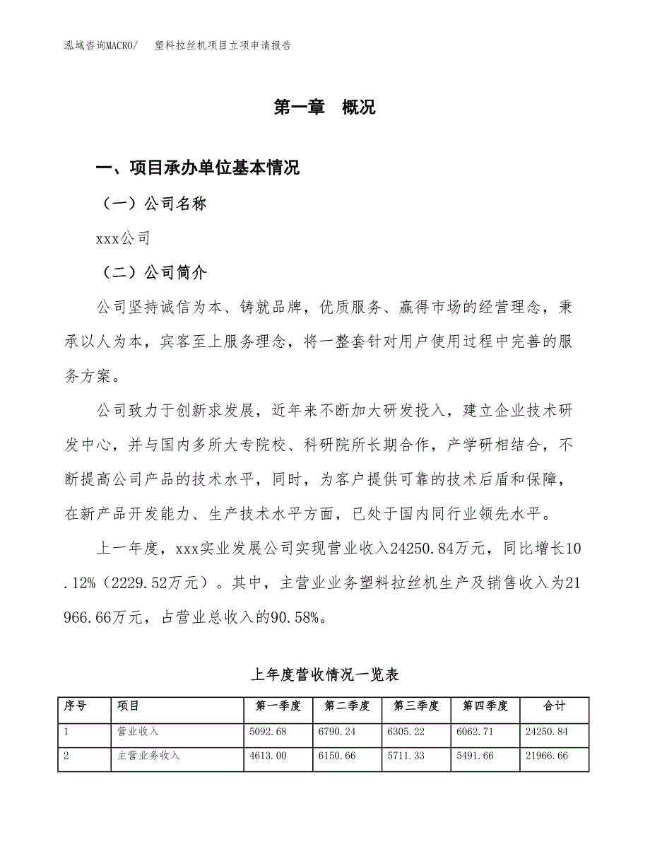 塑料拉丝机项目立项申请报告(word可编辑).docx_第2页