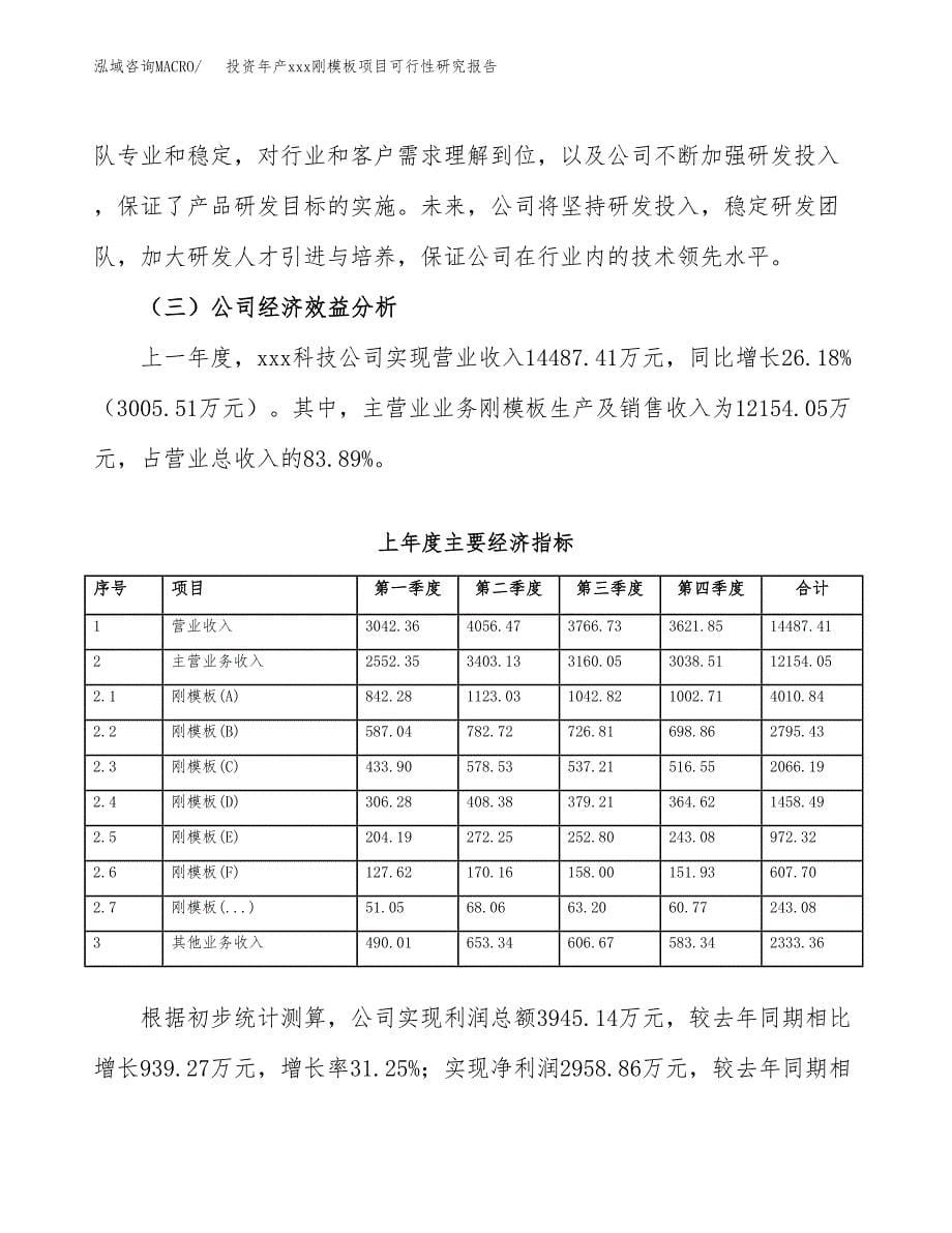 投资年产xxx刚模板项目可行性研究报告_第5页