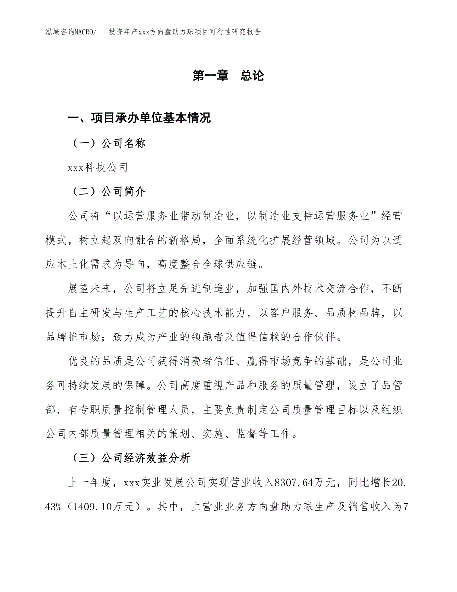 投资年产xxx方向盘助力球项目可行性研究报告_第4页