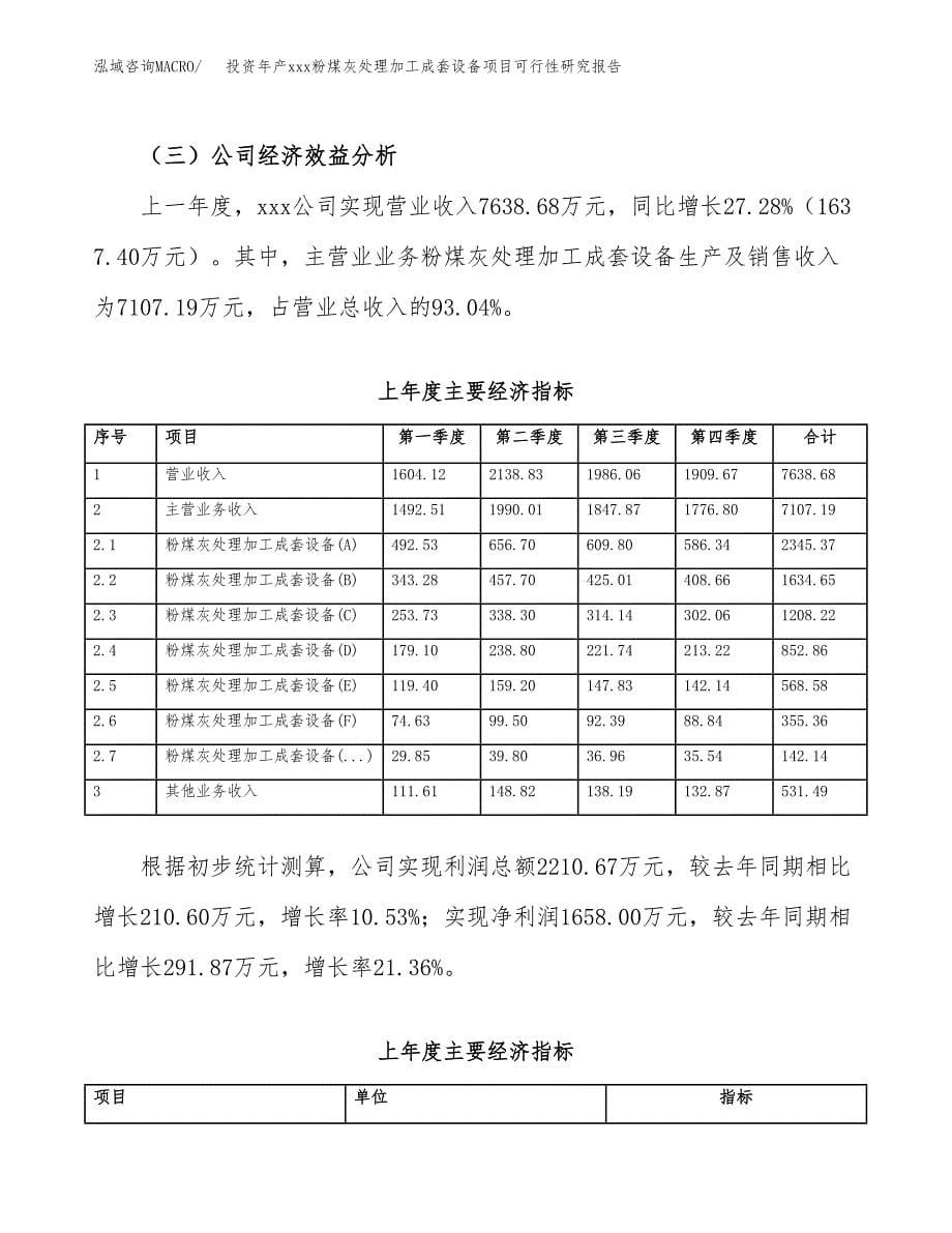 投资年产xxx粉煤灰处理加工成套设备项目可行性研究报告_第5页