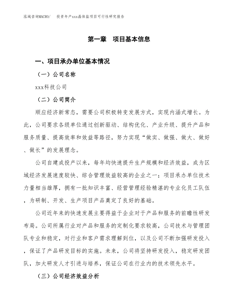 投资年产xxx晶体盐项目可行性研究报告_第4页