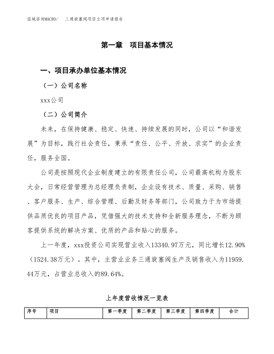 三通旋塞阀项目立项申请报告(word可编辑).docx_第2页