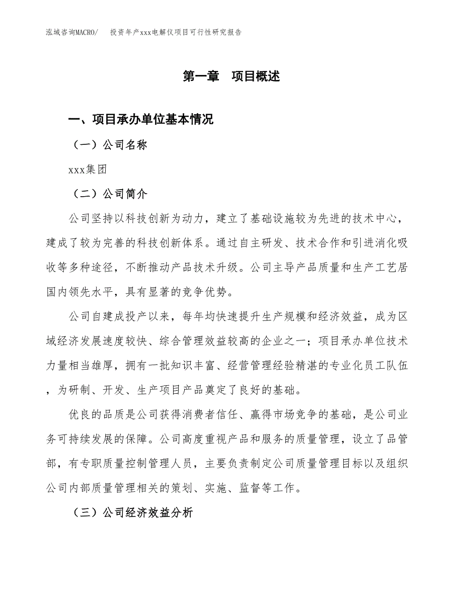 投资年产xxx电解仪项目可行性研究报告_第4页