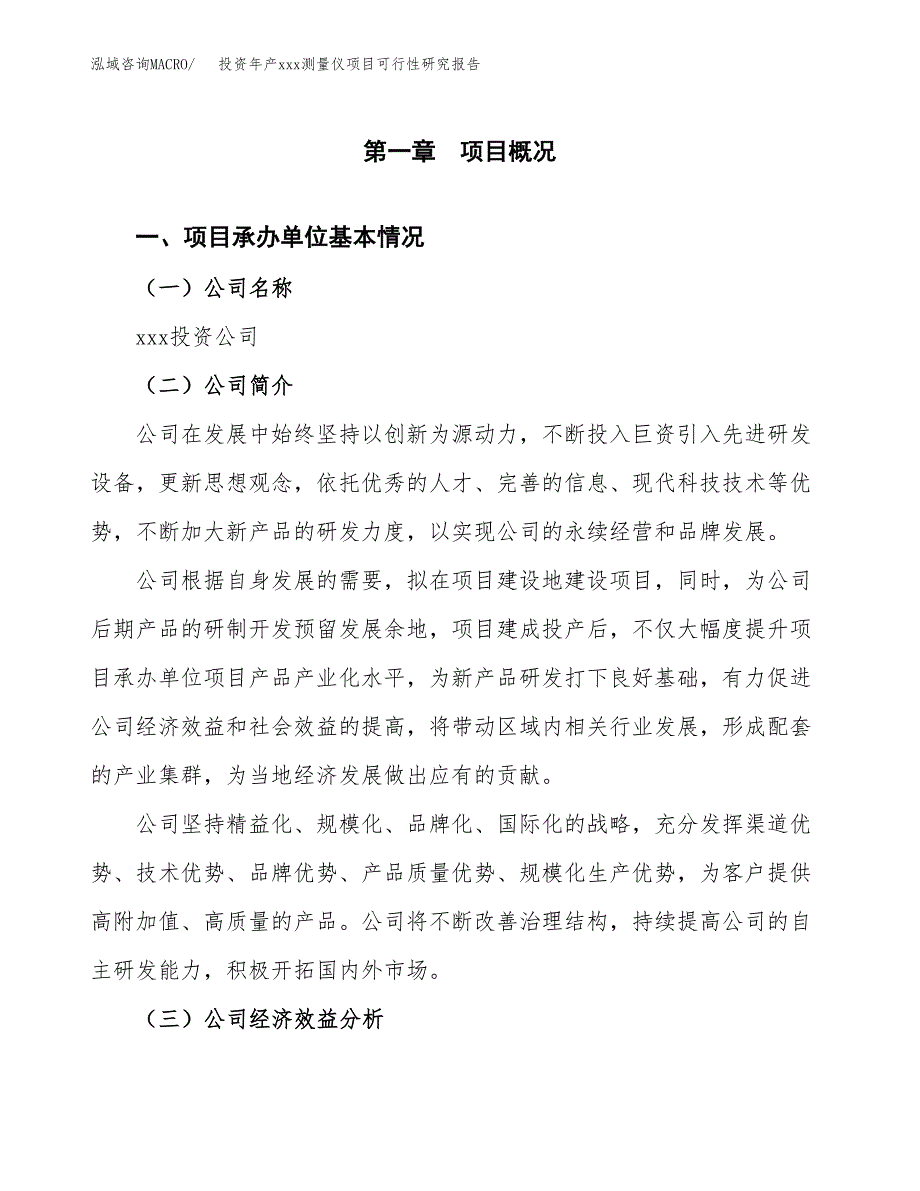 投资年产xxx测量仪项目可行性研究报告_第4页