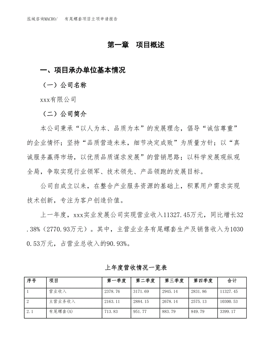 有尾螺套项目立项申请报告(word可编辑).docx_第2页