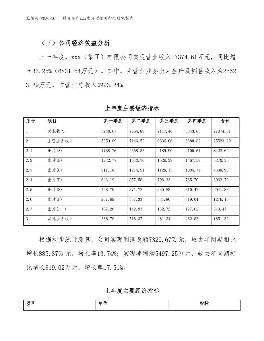 投资年产xxx出片项目可行性研究报告_第5页