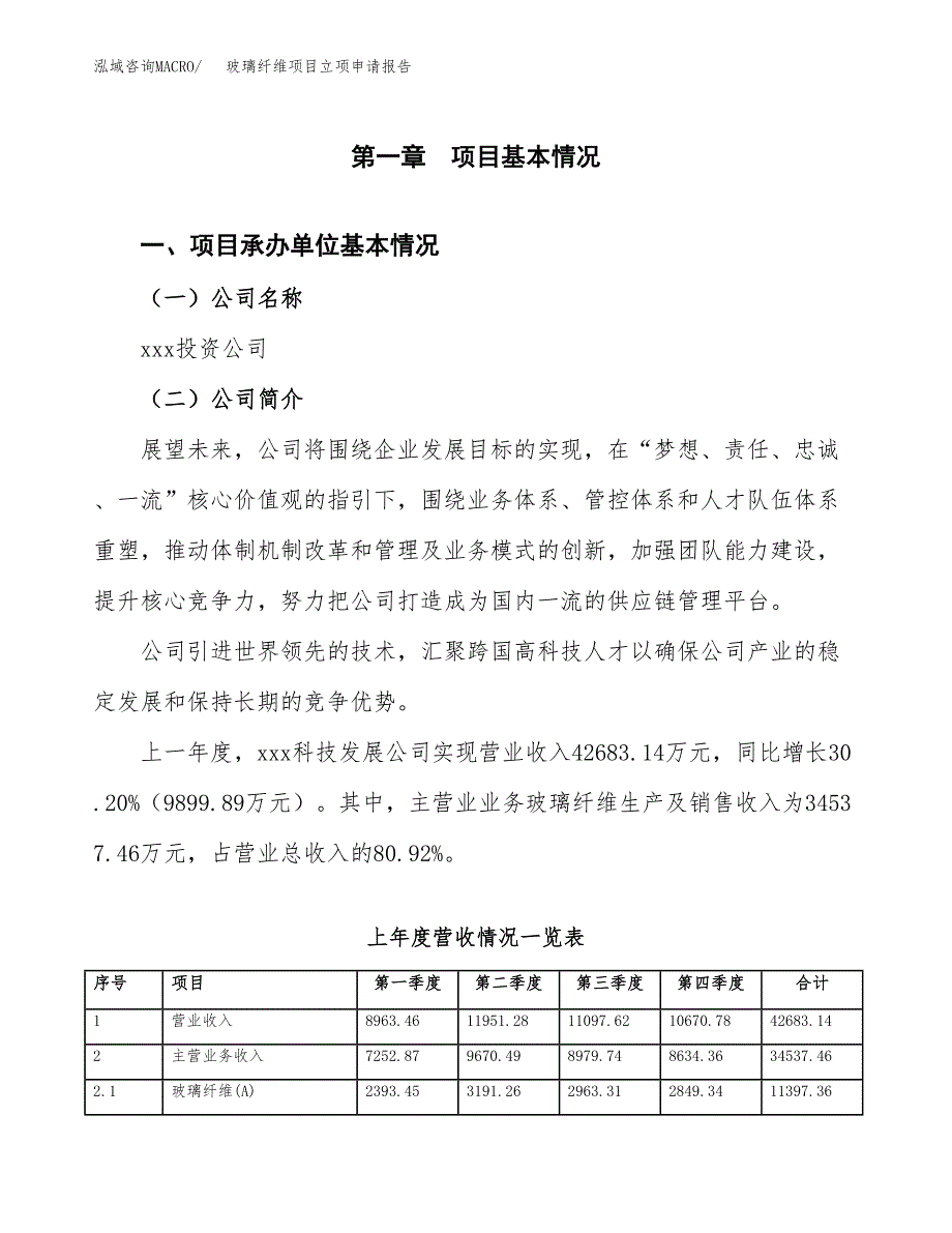 玻璃纤维项目立项申请报告(word可编辑).docx_第2页