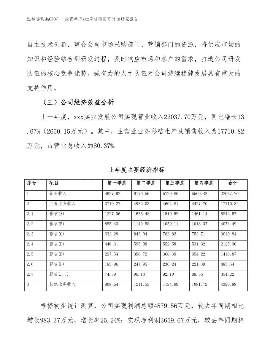 投资年产xxx彩咭项目可行性研究报告_第5页