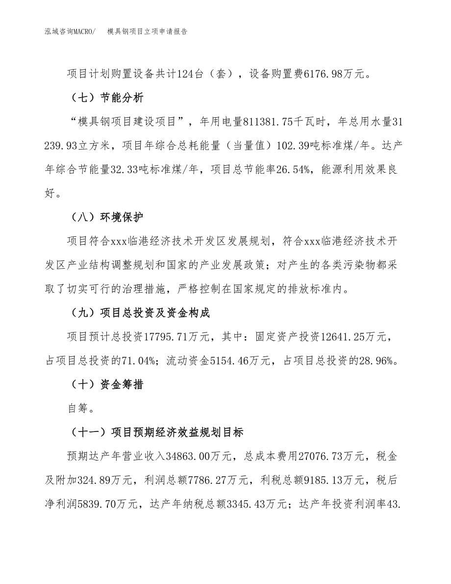 模具钢项目立项申请报告(word可编辑).docx_第5页