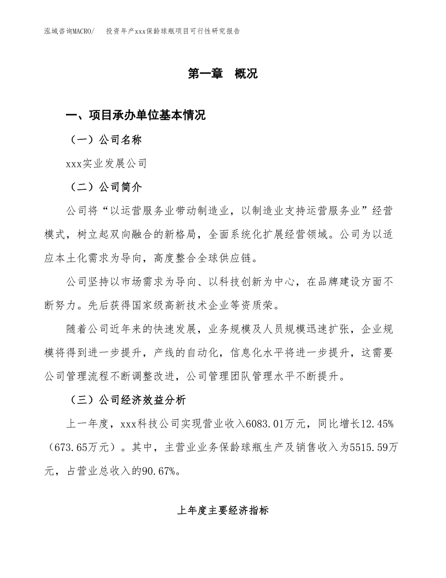 投资年产xxx保龄球瓶项目可行性研究报告_第4页