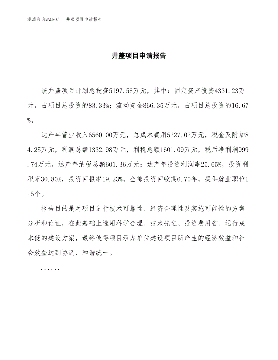 井盖项目申请报告(word可编辑).docx_第2页