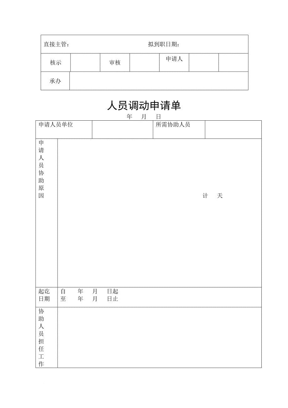 公司人力资源部人事表格.doc_第5页