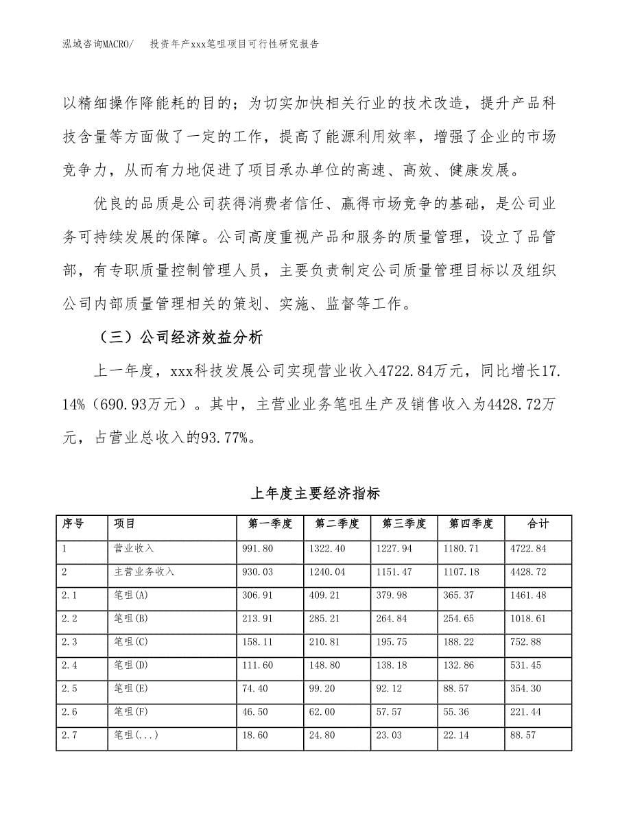 投资年产xxx笔咀项目可行性研究报告_第5页