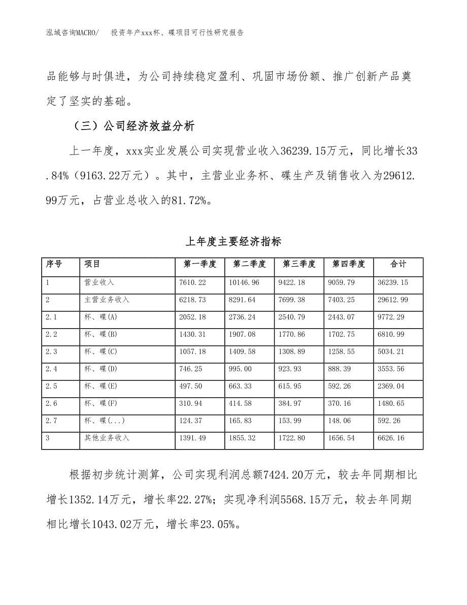 投资年产xxx杯、碟项目可行性研究报告_第5页