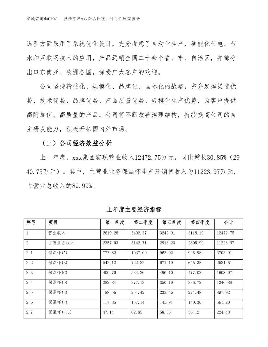 投资年产xxx保温怀项目可行性研究报告_第5页