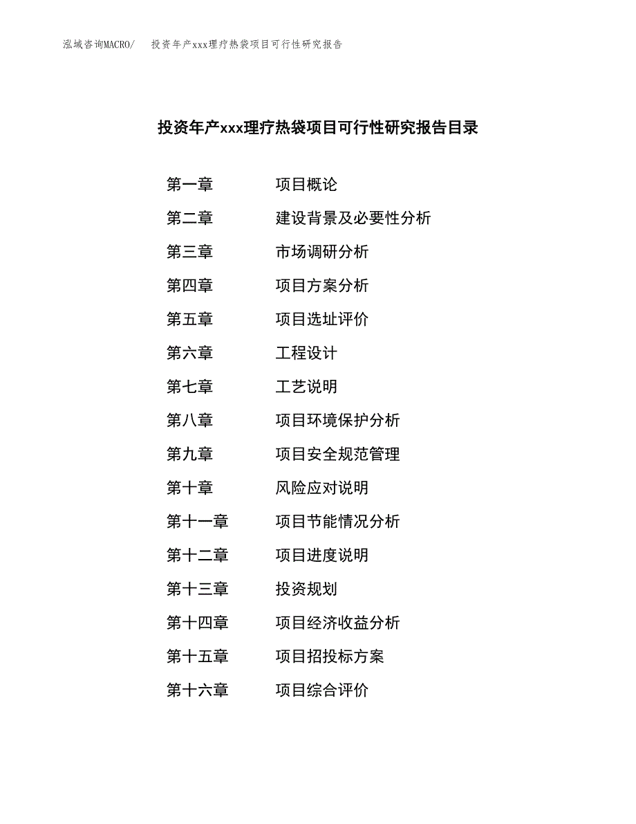 投资年产xxx理疗热袋项目可行性研究报告_第3页