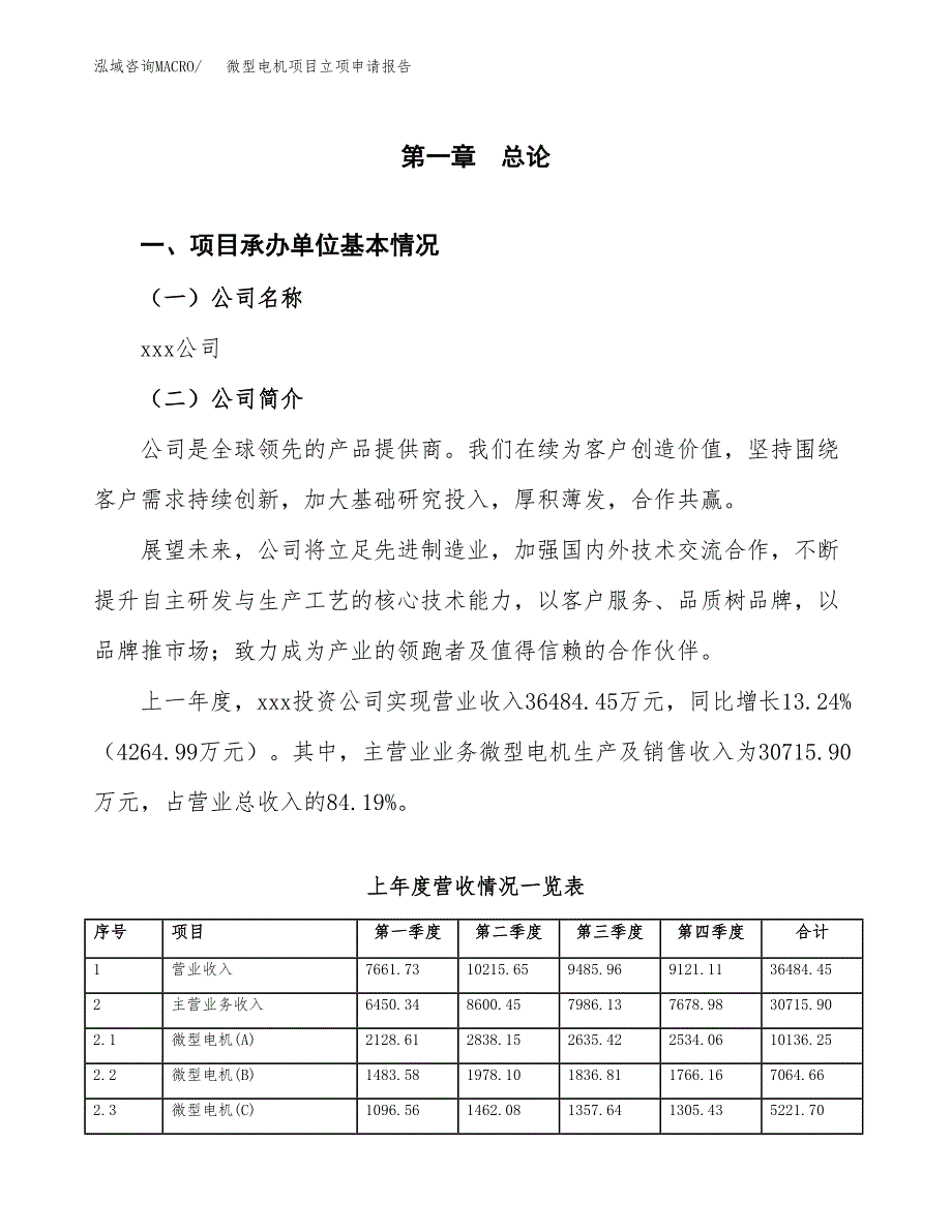 微型电机项目立项申请报告(word可编辑).docx_第2页