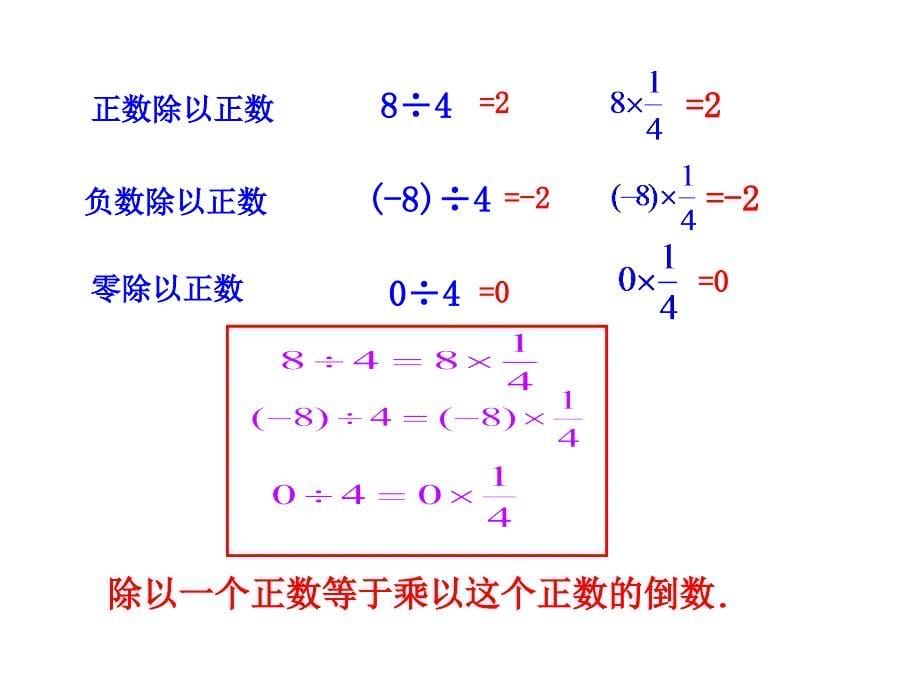 人教版七年级数学上册第一章有理数《有理数的除法》共两个课时课件_第5页