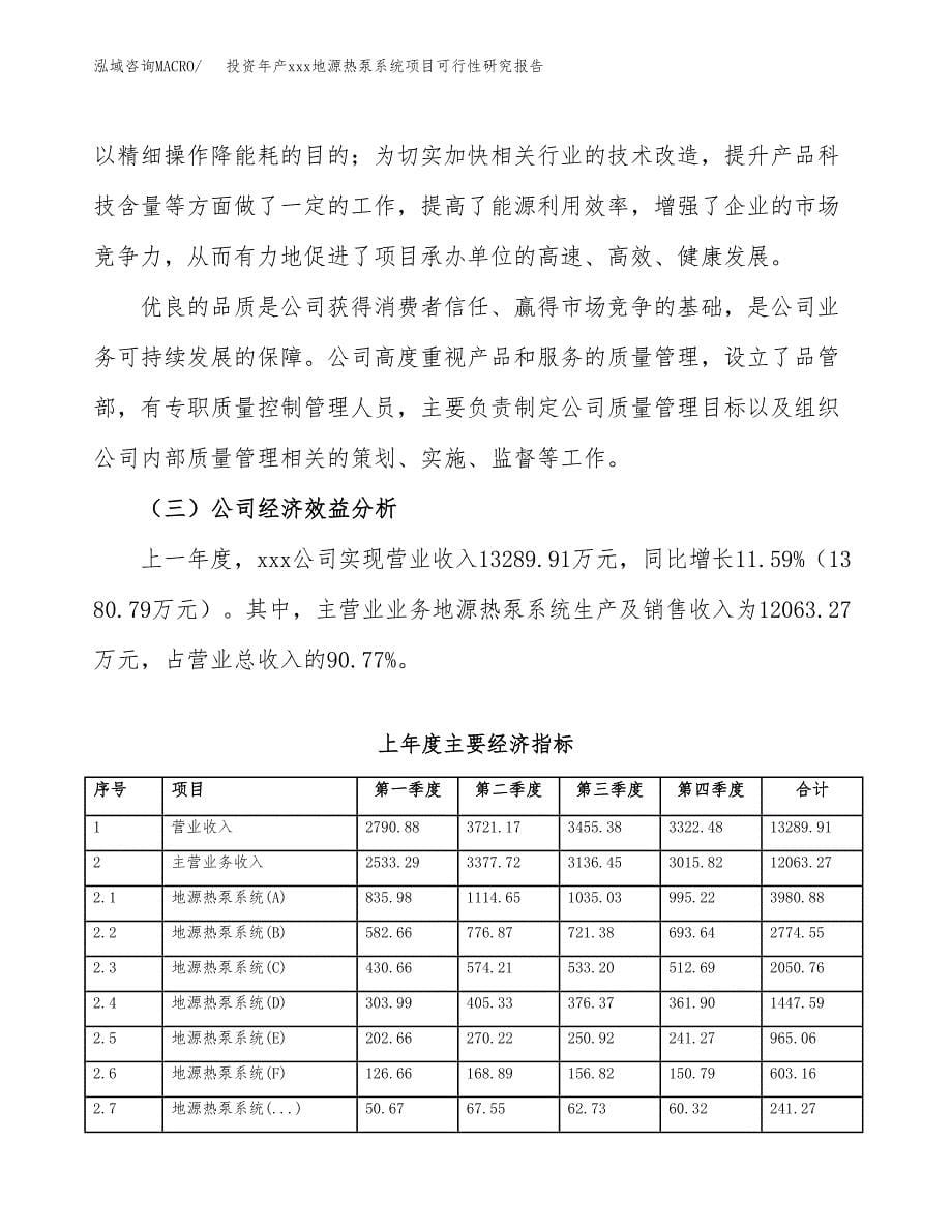 投资年产xxx地源热泵系统项目可行性研究报告_第5页