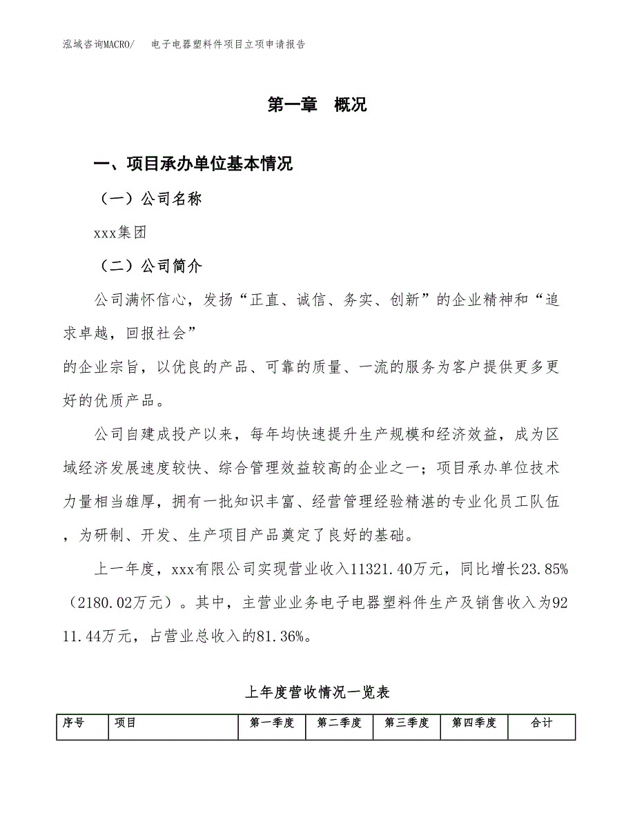 电子电器塑料件项目立项申请报告(word可编辑).docx_第2页