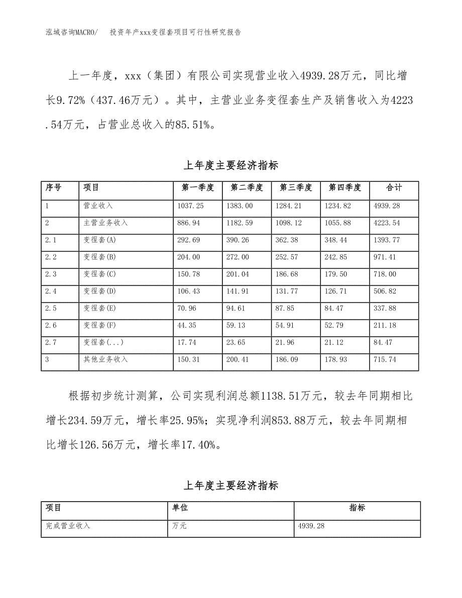 投资年产xxx变徎套项目可行性研究报告_第5页