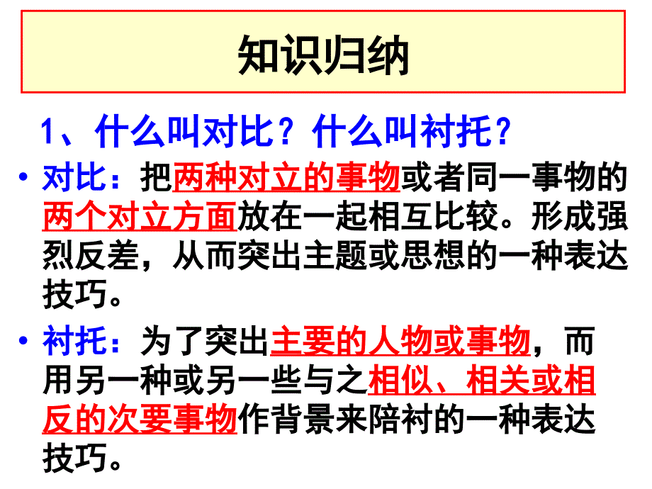 上课用-诗歌鉴赏表达技巧—对比与衬托_第3页