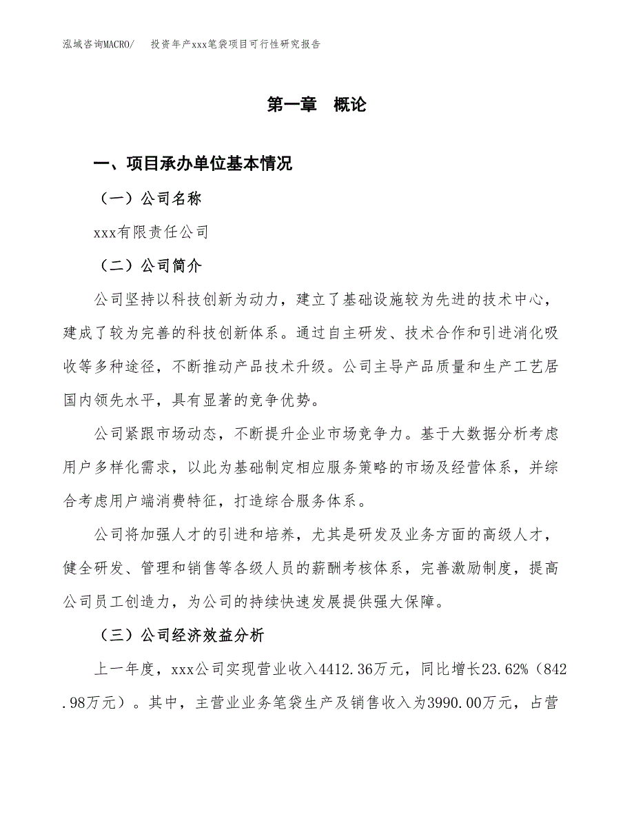 投资年产xxx笔袋项目可行性研究报告_第4页