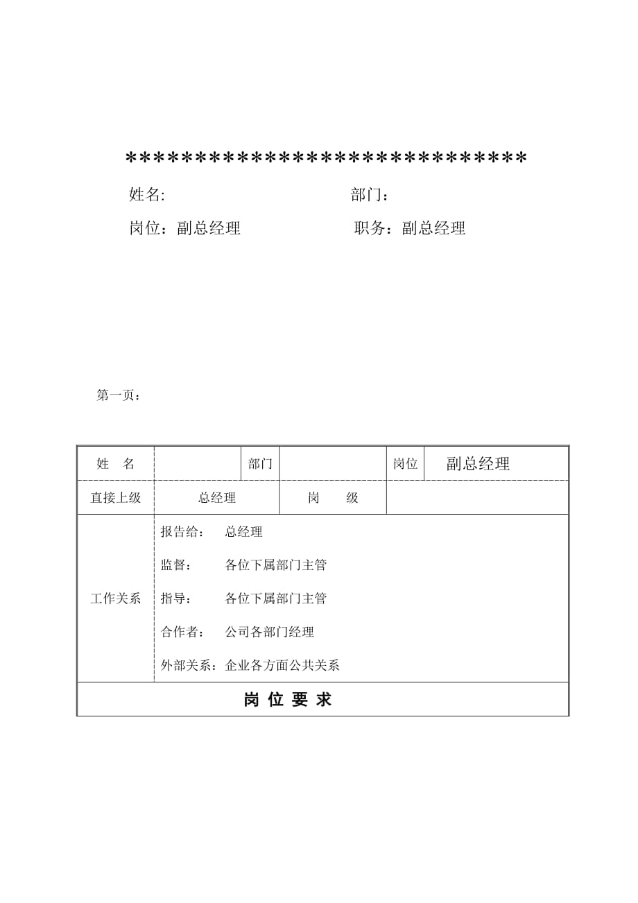 某企业副总经理岗位职务分析.doc_第2页