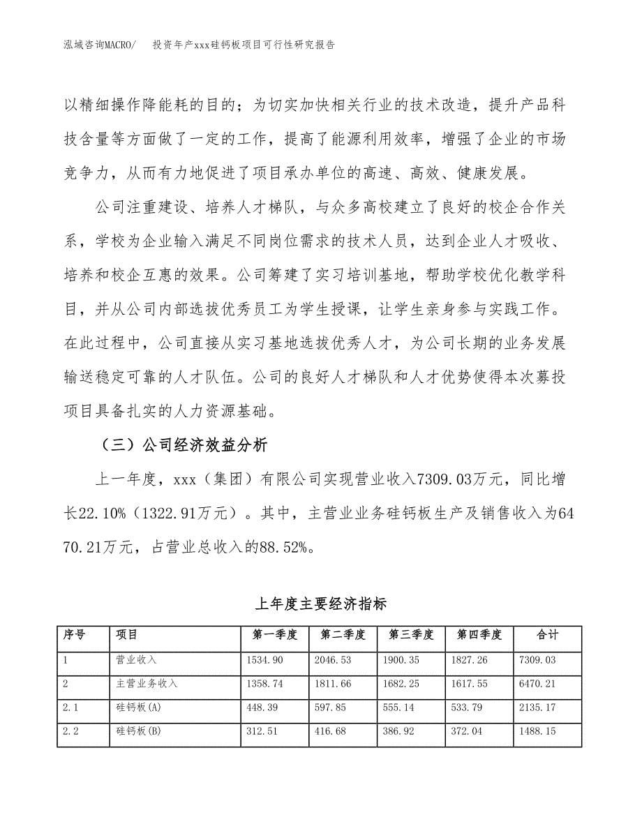 投资年产xxx硅钙板项目可行性研究报告_第5页