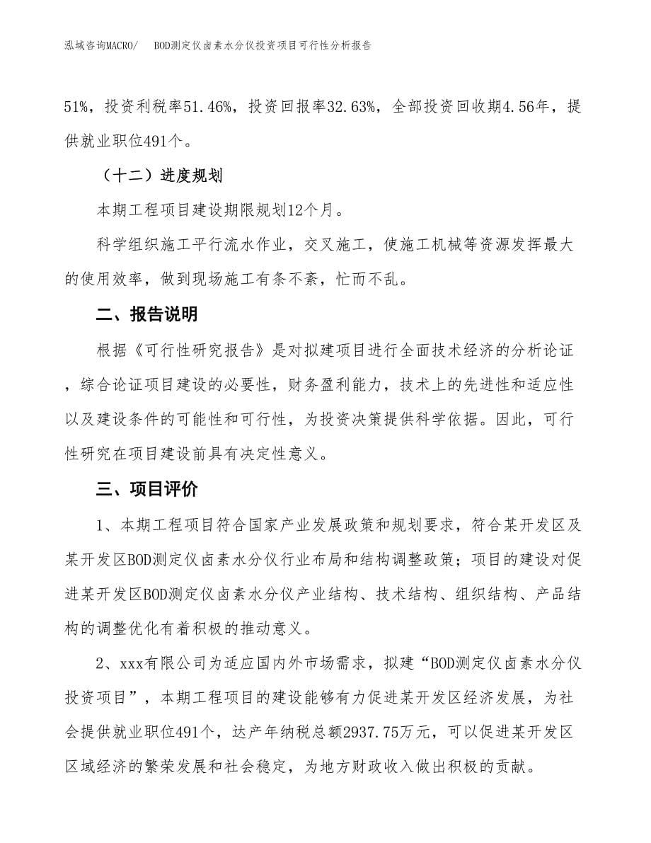 BOD测定仪卤素水分仪投资项目可行性分析报告word可编辑.docx_第5页