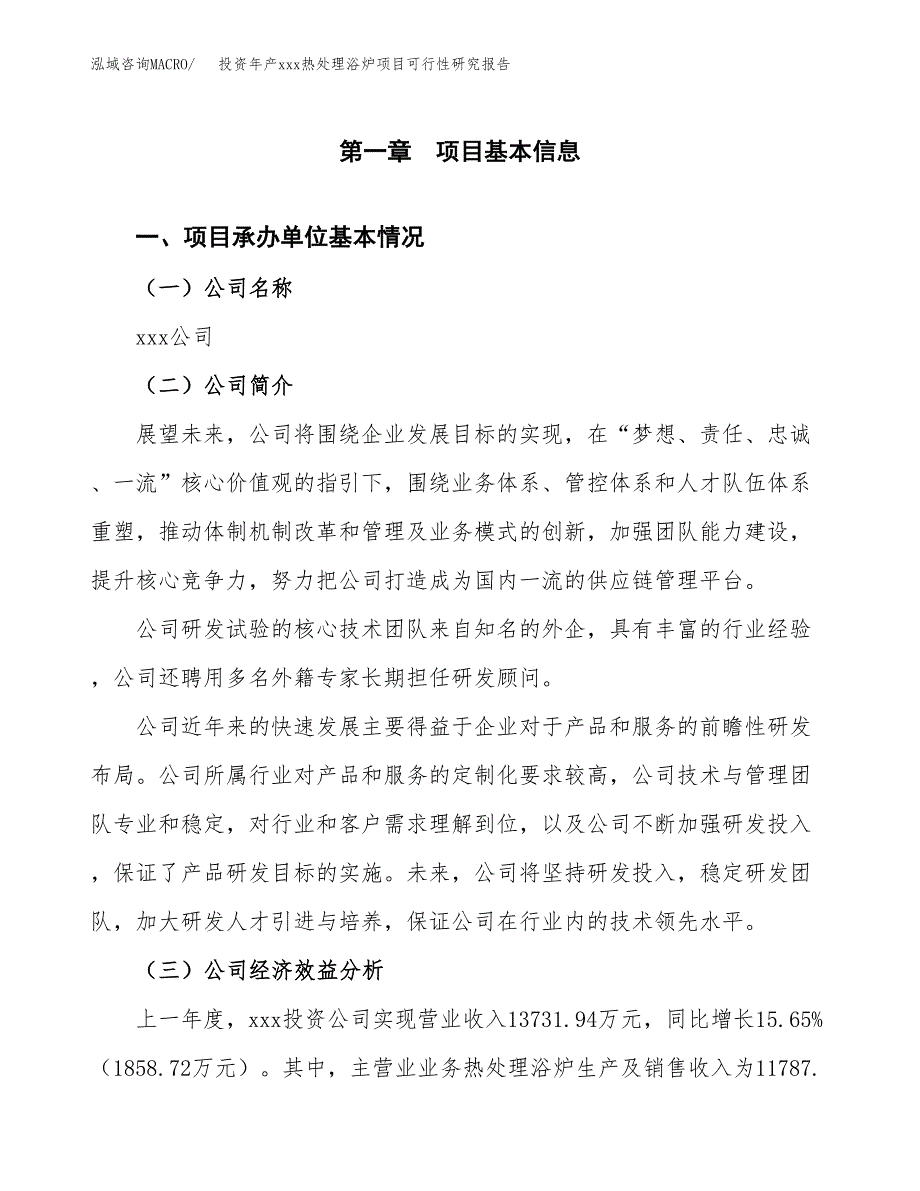 投资年产xxx热处理浴炉项目可行性研究报告_第4页