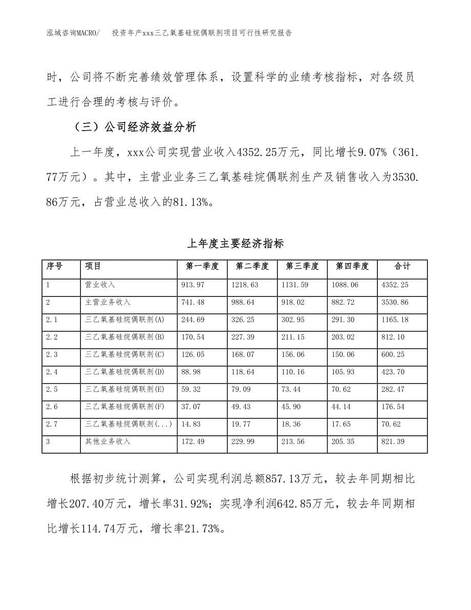 投资年产xxx三乙氧基硅烷偶联剂项目可行性研究报告_第5页