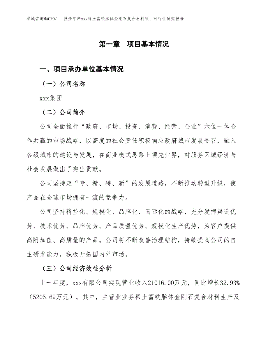 投资年产xxx稀土富铁胎体金刚石复合材料项目可行性研究报告_第4页