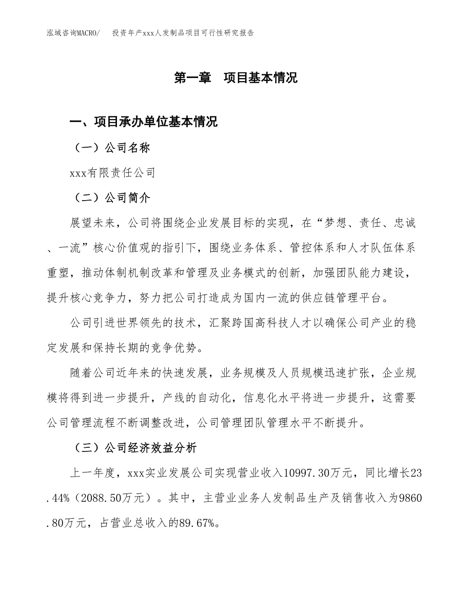 投资年产xxx人发制品项目可行性研究报告_第4页