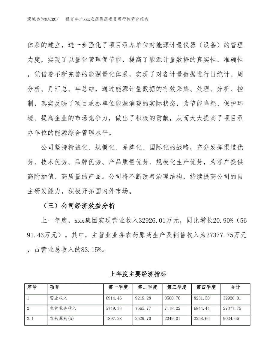 投资年产xxx农药原药项目可行性研究报告_第5页