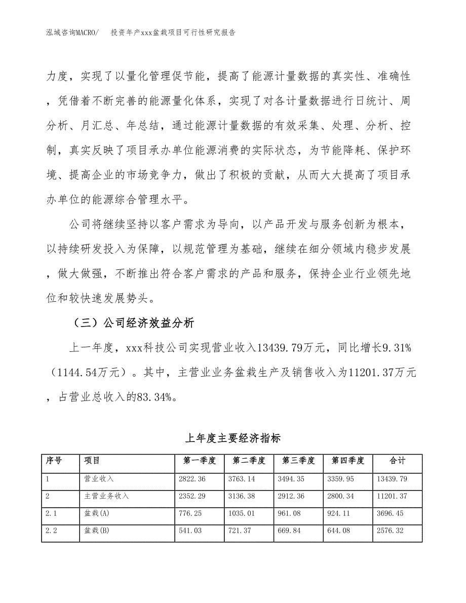 投资年产xxx盆栽项目可行性研究报告_第5页