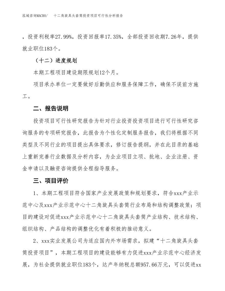 十二角旋具头套筒投资项目可行性分析报告word可编辑.docx_第5页