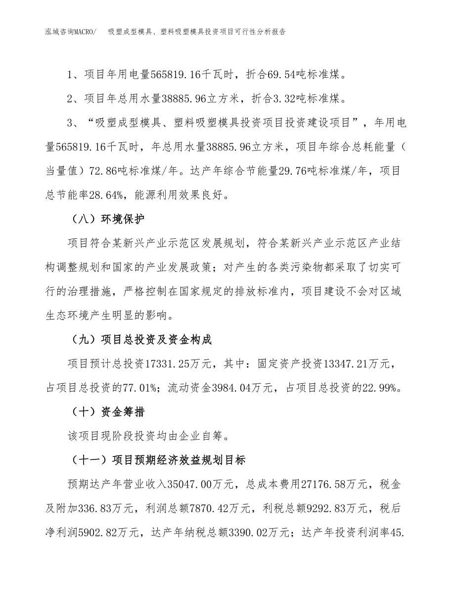 吸塑成型模具、塑料吸塑模具投资项目可行性分析报告word可编辑.docx_第5页