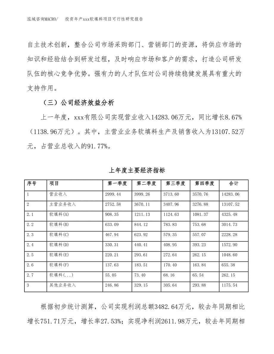 投资年产xxx软填料项目可行性研究报告_第5页